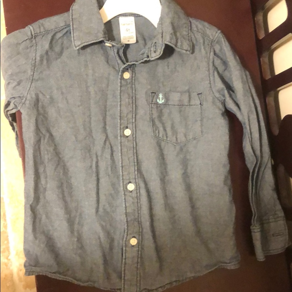 Boys fall denim long sleeve carters 4t